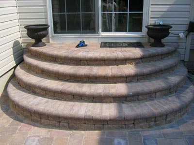 Radius Bullnose Steps with Landing