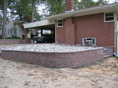 Retaining Wall with Built in Drainage