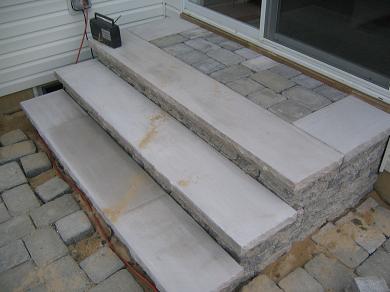 EP Henry Pewter Blend Covenrty Wall Steps with Limestone Treads